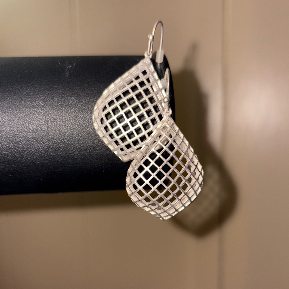 Silver Mesh Earrings